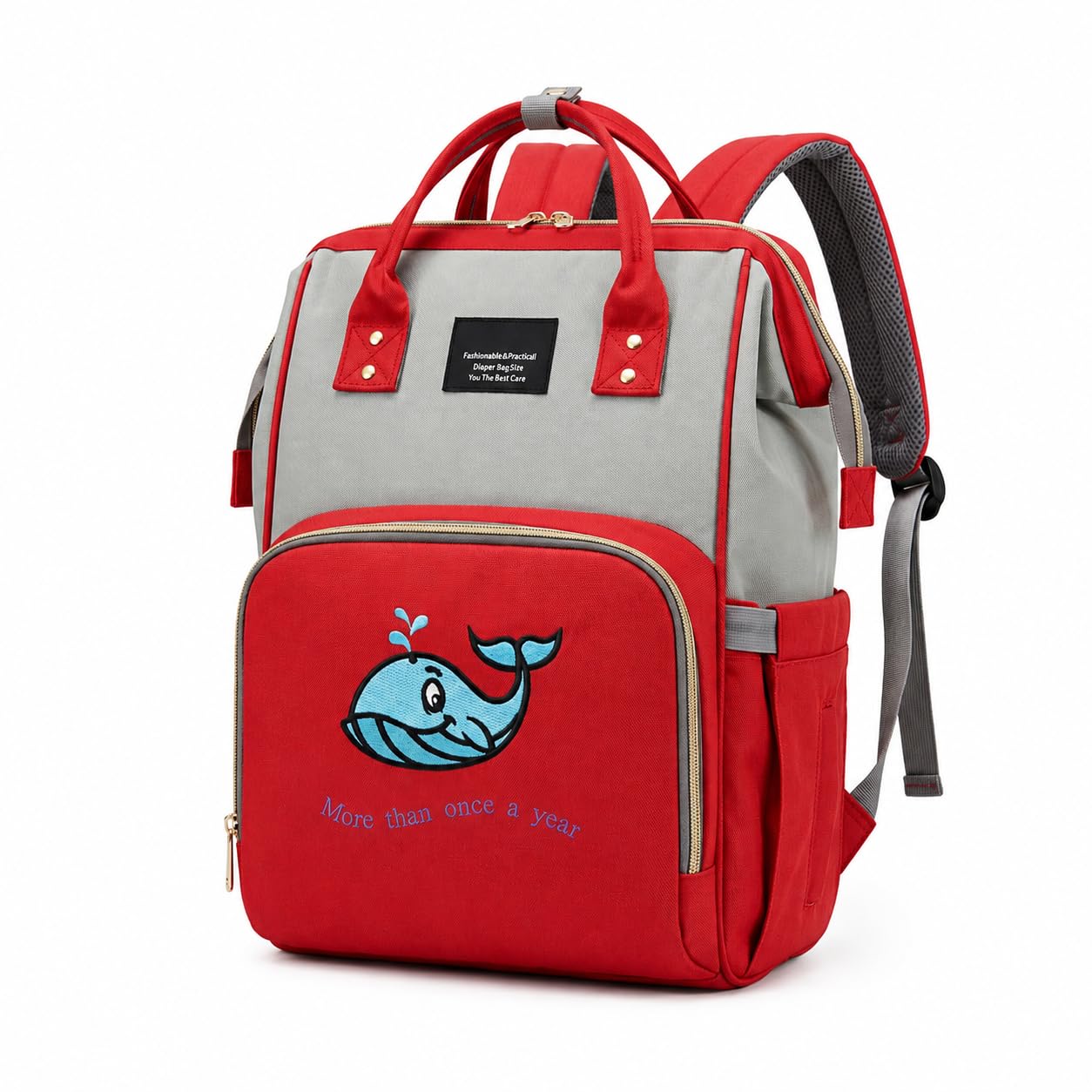 61S25OLSg-L._SL1254_.jpg Diaper Bag Backpack for Mothers | Waterproof Baby Travel & Maternity Bag | Insulated Bottle Pockets | Hidden Mobile Pocket | Large Capacity Multi-Compartment Baby Care Backpack - Image 1