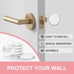Pack of 6 Self-Adhesive Rubber Buffers, Door Buffers, Transparent, Door Handle Protection, Rubber Door Stop, Wall Self-Adhesive, Shock-Absorbing and Noiseless, Robust and Durable - Image 3