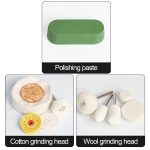 Do It Your Self DIY Crafts Wool Felt Cotton Abrasive Buffing Wheel Kit,Rotary Tool Accesseries with 3mm Shaft,for Polishing Metal Jewelry Jade 1 Set Contain Pcs :- (32) - Image 13