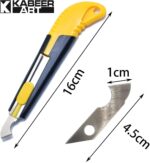 Kabeer Art Acrylic Plastic Fiber sheets Cutter hook knife blade (random color) with 2 extra Blades inside - Image 3