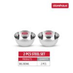 Stainless Steel 2 pc Katoris Kitchenware Set Ideal for Home, Restaurants and Family Use, Silver - Image 6