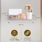 2Pcs Transparent Acrylic Bathroom Shelf for Wall | Multipurpose Self Adhesive Storage Rack for Shampoo, Soap, Cosmetics & Kitchen Accessories | Strong Waterproof Wall Organizer - Image 2