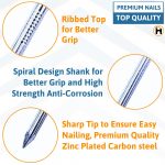 Homdum Hard Steel Concrete Nails 1 1/2" inch (38 mm) Pack of 100 Pieces (1 1/2") - Image 6
