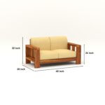 NATRAJ ART & CRAFT Sheesham Wooden 6 Seater Sofa Set for Living Room | Solid Wood Sofa | Rosewood Sofa Set for Home & Office | Lounge (Natural, 3+2+1 Seater) - Image 9