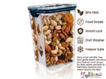 Mollies Premium Airtight Kitchen Storage Containers Set of 12 | Clear Plastic Food Organizers with Lids | 400ml, 700ml, 1100ml Combo for Dry Fruits, Snacks, Pulses & Candies | BPA-Free & Leakproof - Image 2