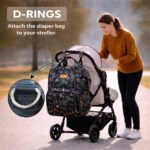 Motherly Patented Diaper Bag Backpack for Moms | Waterproof Baby Travel & Maternity Bag |Spacious Nappy Bag with Multiple Compartments, Insulated Bottle Pockets & Warranty (VivaLuxe Series) - Image 6