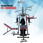 Life Line 3 Station Multi Gym Machine for Home HG 300 Home Gym Machine All in One with Adjustable Bench, Hip Flexor, Dipping |72kg Weight Stack Home Gym Equipment All in One | Free Home Installation - Image 4