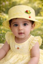 Nephar Baby Girl Floral Bucket Hat | Cute Decorative Sun Hat for Toddlers | Soft Lightweight Summer Cap | Outdoor Travel & Beach Hat for Kids - Image 5