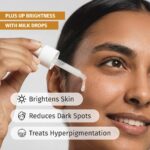 Vilvah Milk Drops Brightening Serum | Fades Dark Spots, Treats Hyperpigmentation & Evens Skin Tone | Hyaluronic Acid & Alpha Arbutin Serum for Women & Men | Suitable for All Skin Types | 20ml - Image 2