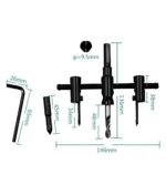 Oblivion Hole Saw Cutter – Adjustable Circle Drill Bit Set for Wood & Metal – Black Round Hole Cutter for Drill Machines – DIY Twist Cutting Tool for Woodworking (Hole Saw Cutter (30-120mm)) - Image 3