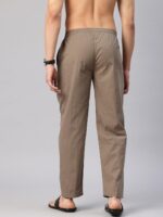 Majestic Man Men Mid Rise Comfort Fit Solid Pure Cotton Casual Style Lounge Pants - Image 4