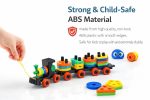 Brand Conquer Toy for Toddlers | Pull Along Shape Sorting & Stacking Puzzle with Hammer | Geometric Blocks Educational Toy | Montessori Early Development Gift for Boys (3-in-1 Learning Train) - Image 5