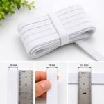 MDN 05 Meter White & 05 Meter Black Polyester Elastic for Sewing, Stitching, Tailoring, Elastic Pants Waist & DIY Craft (Woven Elastic Cord, 12MM) - Image 4
