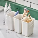 3 Pcs Fridge Storage Containers, Detachable Food Refrigerator Organizer Container Butter, Chocolate, Sauce, Candies, Vegetables, Stationery Toiletries, Plastic (Square) - Image 2