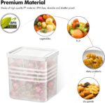 Food Storage Containers, 1L Capacity, BPA-Free Plastic, Clear Rectangular, Stackable with Snap-on Lids (6 Pcs, 1200Ml) - Image 5
