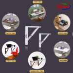 Compal Folding Table Bracket, Heavy Duty Wall Mounted Collapsible Shelf Brackets, DIY Floating Workstation Hinges, Space Saving Drop Leaf Hardware, Black, 1 Pair (22 Inch Bracket) - Image 4