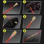 150PCS Automotive Electrical Terminal Assortment cable jointer Kit, Brass Spade Crimp Pins, Quick Disconnect Connectors, Multi size male female Terminals Wiring Repair Set with Storage Box - Image 6
