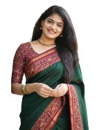 Woven Kanjivaram Silk Blend, Pure Silk Saree (Mustard)