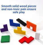 Wooden Russian Blocks Puzzles for Kids Adults, Wood Intelligence Puzzle Ages 3-8, Puzzles Toy Educational Gift for 7-10 Years Game for Kids Baby, 1 2 3+ Year Activity Toys - Image 4