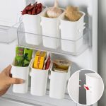 3 Pcs Fridge Storage Containers, Detachable Food Refrigerator Organizer Container Butter, Chocolate, Sauce, Candies, Vegetables, Stationery Toiletries, Plastic (Square) - Image 3