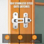 Stainless Steel Door Bolt Lock | Heavy Duty Flip Latch for Sliding Barn Doors, Gates, Bathrooms, Garage, Outdoor Garden – Latch Lock Hardware | Windows | Cabinets (Door Latch Lock) - Image 3