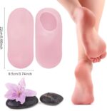 Hydrating Silicone Gel Spa Socks | Moisturizing Heel Repair Socks with Natural Oils, Aloe & Vitamin E | Anti-Slip Cracked Heel Socks for Dry Feet | Pedicure Spa Softening Socks For Men & Women (1) - Image 2