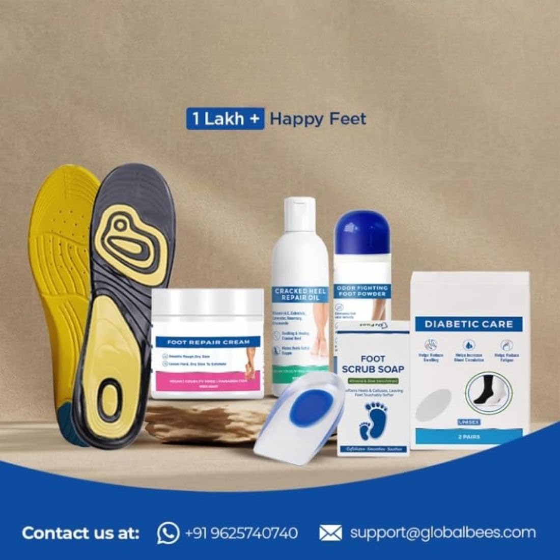 61U4g9K3-NL._SL1100_.jpg Foot Callus Remover Gel for Feet | Dead Skin & Cracked Heel Repair Cream | Urea, Coconut Oil & Aloe Vera Foot Care | Soft Smooth Feet Treatment for Men & Women (1) - Image 1