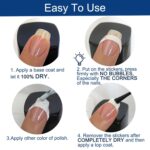 French Manicure Nail Art Stickers Strips, Self-Adhesive Nail Tips Guides for DIY Decoration Stencil Tools, French Tip Guides Moon Shape Design Nail's Art Accessories - Image 3