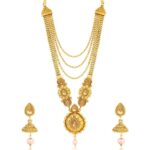 Sukkhi Ethnic Gold Plated Kundan Multi-String Set of 3 Necklace with Jhumki Earrings Combo for Women & Girls (SKR48716) - Image 3