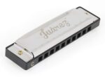 Juarez JRZ10HM Key C Diatonic Blues Harmonica 10 Hole 20 Tones with Case, Mouth Organ for Beginners, Students, Kids & Professionals, Silver - Image 2