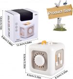 SMARAN Montessori 6 in 1 Sensory Busy Activity Cube for Toddlers | Preschool Learning Board Toy | Fine Motor Skill Development | BPA Free Educational Travel Toy | Birthday Gift for Kids 1+ Years - Image 3