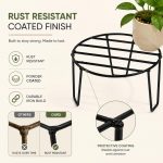 TrustBasket Eclips Plant Stands Black (Set of 5) | Premium Strong and Durable Flower Pot Stand for Home Garden, Outdoor Balcony Indoor Living Room Decor | Gamla Stand - Image 4