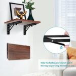 Heavy Duty Folding Shelf Brackets – Metal Collapsible Wall-Mounted Bracket for Bench, Table & Shelf | Space-Saving DIY Hinge Brackets for Home & Workshop | 1 Pair (40 Cm) - Image 8