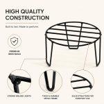 TrustBasket Eclips Plant Stands Black (Set of 5) | Premium Strong and Durable Flower Pot Stand for Home Garden, Outdoor Balcony Indoor Living Room Decor | Gamla Stand - Image 3