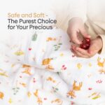 haus & kinder Muslin Blanket for New Born Baby, Soft Breathable Baby Blankets Newborn, Baby Blanket for 0-2 Years, New Born Babies Essentials | Woodland - Image 2