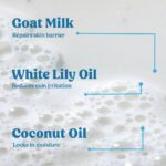 Vilvah Goat Milk Body Wash | Gentle Hydrating Body Cleanser for Deep Cleansing & Skin Nourishment | Repairs Skin Barrier & Soothes Irritation | With Goat Milk, White Lily Oil & Coconut Oil | For All Skin Types | 250ml - Image 4