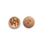 Wooden Sewing Buttons 2 Hole Laser Printed Clothing Art and Crafts DIY Projects Designer Ladies Dress Kurtis Sleeves Seweater Jackets (726 - Wooden Leaf Design 20pcs)
