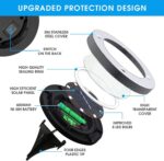 Solar LED Ground Lights for Outdoor Garden & Pathway | Stainless Steel Waterproof Solar Floor Lights with Automatic On/Off Sensor | Energy Efficient Lawn, Driveway & Landscape Lighting | pack-4 - Image 3
