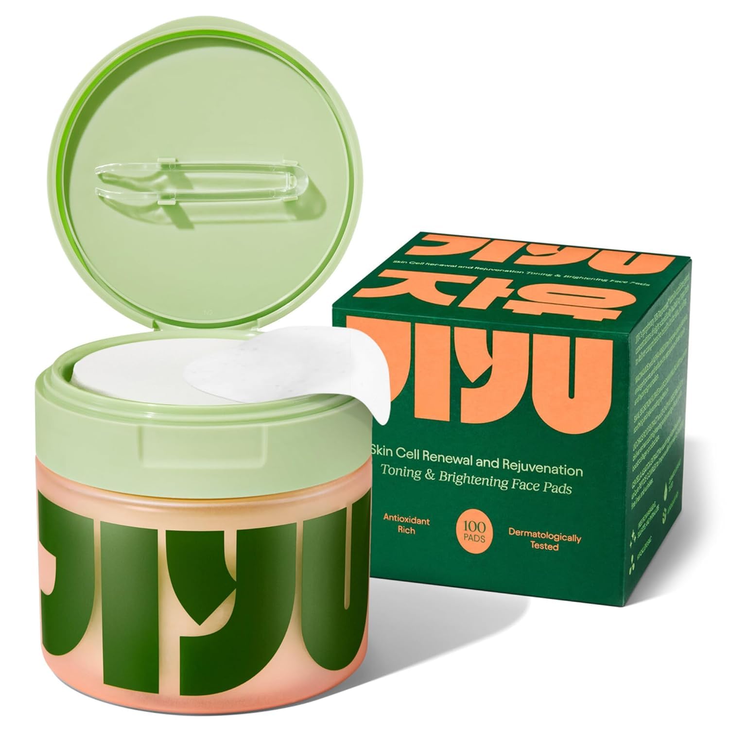 61VCmzNf1rL._SL1500_.jpg Toning Polish Pads - Korean Skincare for Dark Spots, Wrinkles & Dull Skin - Hydrating Facial Treatment with Snail Mucin, Niacinamide, Peptides & Centella - 100 Count - Image 1