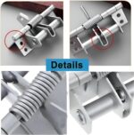 Self Closing Door Hinge Heavy Duty Adjustable Spring Door Closer Soft Close Hinges Auto Close Door Hinge for Wooden Door Home Office Security Door Hardware (Silver) - Image 4