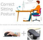 Adjustable Arm Rest Pads for Desk – Ergonomic Chair and Desk Extender for PC & Laptop, Attachable Rotating Armrest Wrist Support for Home Office Setup – Black. - Image 2