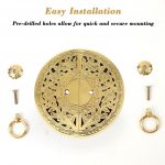 HASTHIP® Traditional Antique Brass Door Pull Handle - 140mm Brass Knob Drawer Pull for Interior Doors Cabinet Furniture Hardware, Antique Finish - Image 5