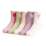 SYGA Baby Boys & Girls Cotton Socks, 5 Pairs Soft & Breathable Mid-Calf Socks for 1-4 Years