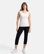 Jockey A113 Women Super Combed Cotton Rib Fabric Slim Fit Solid Tank Top - Image 4