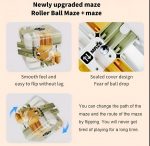Transparent 3D Maze Cube Ball Puzzle Game with Rolling Steel Ball, Labyrinth Brain Teaser Fidget Toy for Kids & Adults, Handheld Logic Puzzle Cube for Focus, Concentration & Educational Play