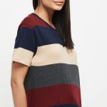 Max Women's Cotton Regular Fit Striped Round Neck T-Shirt - Image 4