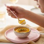 Soup Spoons Creative Kitchenware Round Head Soup-Spoons, Modern Thick Short Handle Stainless Steel Korean Spoon, Dinner Metal Spoons for Dessert Dishwasher Safe (Pack of 2, Gold-Pink) - Image 5