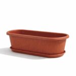 Kraft Seeds Regalia 16 inch Medium(Pack of 1) Flower Pots for Garden with Bottom Plate Big Size Durable UV Resistant Plastic Gamla for Plants Indoor Outdoor Weatherproof - Image 3