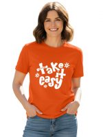 LEOTUDE Women Half Sleeve Loose Fit Cottonblend Multicolour Shirt Colorful - Image 3