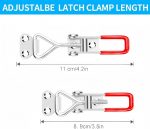 Heavy Duty Toggle Clamp Latch, Adjustable Quick Release Draw Latch with Lock Hole, 330lbs Holding Capacity for Tool Box, Cabinet, Door, Case, Lid, Woodworking Jig & IndustrialEquipment (4) - Image 3